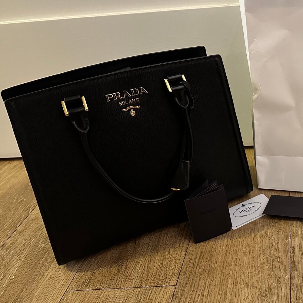 Prada Milano Tote Black Bag